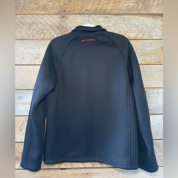 SPYDER Jacket Mens Large Black Constant Full-Zip Sweater Sherpa Lined Knit Coat - Picture 5 of 15